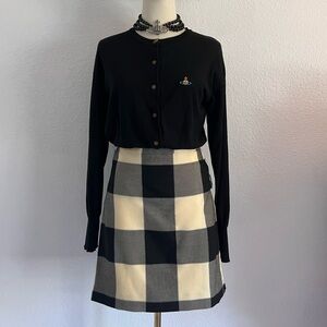 Vivienne Westwood Vintage Runway 1999 Black and White Kilt Skirt